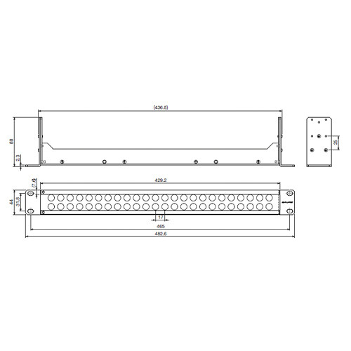 Canare VJ2-V26-1U Unloaded Video Jack Panel (26- Channel)