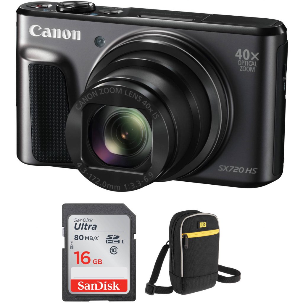 Canon SX720 HS Black Digital Camera Channel Tek