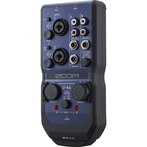 Zoom U-44 Portable 4x4 USB Handy Audio/MIDI Interface - Image 5