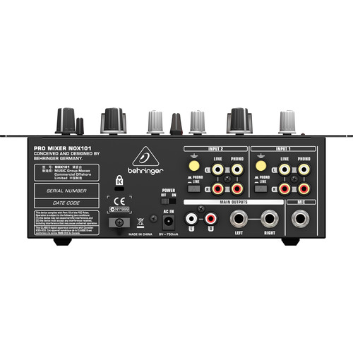 Behringer NOX101 2-Channel Pro DJ Mixer with Full VCA Control - Image 2