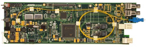 Evertz SDI 2AES AUD FIBRE TRANSMITTER 1310NM FP LASER VISTALINK MONITORING+SC/PC FIBER CONNECTOR + 3RU REAR PALTE